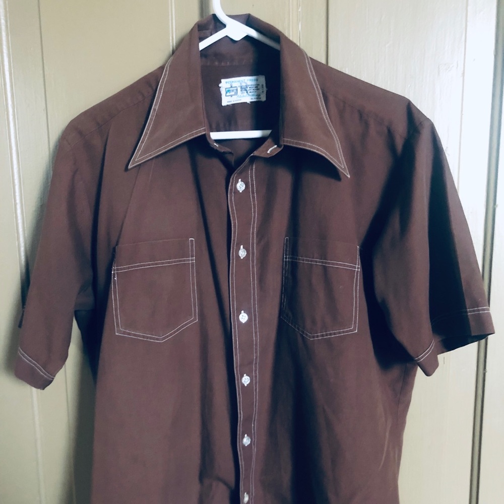 Men’s Western Style Brown Button down